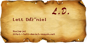 Lett Dániel névjegykártya